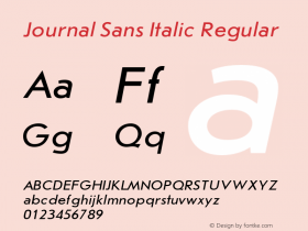 Journal Sans Italic