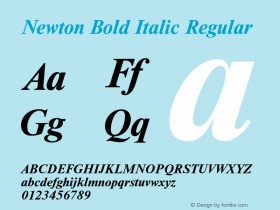 Newton Bold Italic