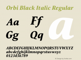 Orbi Black Italic