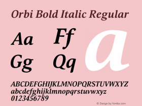 Orbi Bold Italic