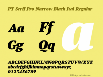 PT Serif Pro Narrow Black Ital