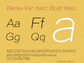 Berka Var Italic