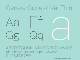 Genera Grotesk Var