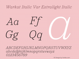 Warkat Italic Var