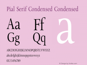 Pial Serif Condensed