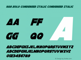 Han Solo Condensed Italic