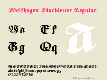 Wolfhagen Blackletter