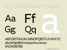 Evert Greek Display VF