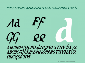 Holy Empire Condensed Italic