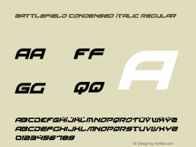 Battlefield Condensed Italic