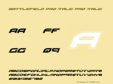 Battlefield Pro Italic