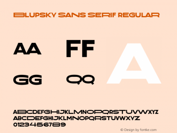 Blupsky Sans Serif