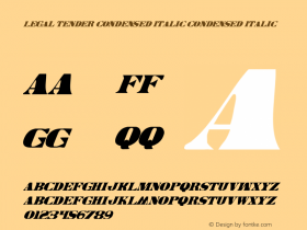 Legal Tender Condensed Italic