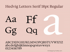 Hedvig Letters Serif 18pt