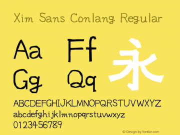 Xim Sans Conlang