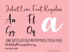 Juliet Love Font