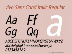 vivo Sans Cond Italic