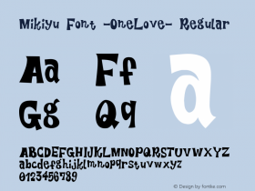 Mikiyu Font -OneLove-