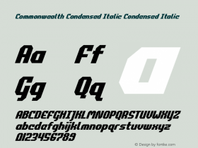 Commonwealth Condensed Italic