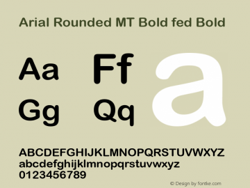 Arial Rounded MT Bold fed