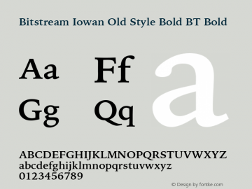 Bitstream Iowan Old Style Bold BT