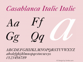 Casablanca Italic