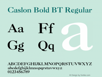 Caslon Bold BT