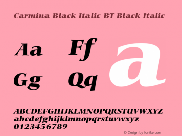 Carmina Black Italic BT