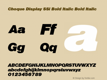 Choque Display SSi Bold Italic