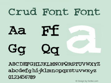 Crud Font