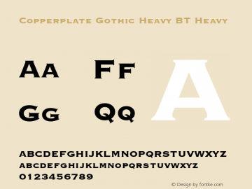 Copperplate Gothic Heavy BT