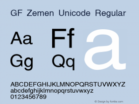 GF Zemen Unicode