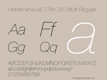 HelveticaNeueLT Pro 26 UltLtIt