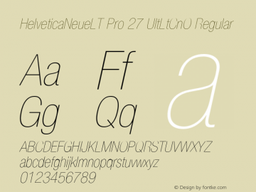 HelveticaNeueLT Pro 27 UltLtCnO