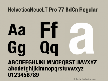 HelveticaNeueLT Pro 77 BdCn