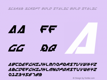 Scarab Script Bold Italic