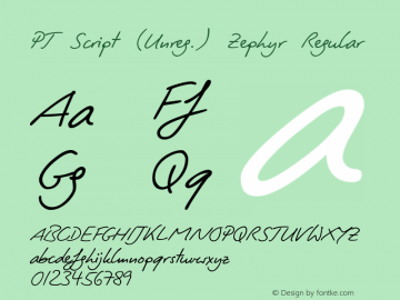 PT Script (Unreg.) Zephyr