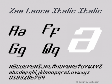 Zee Lance Italic