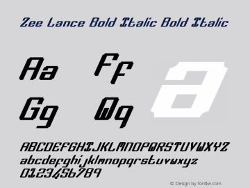 Zee Lance Bold Italic