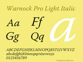 Warnock Pro Light