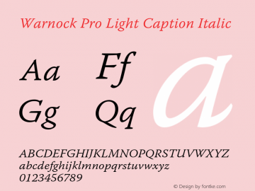 Warnock Pro Light Caption