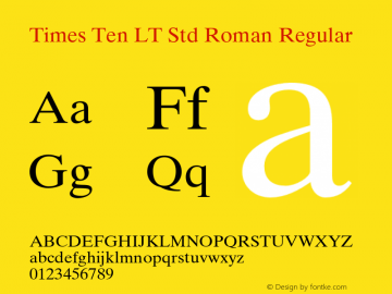 Times Ten LT Std Roman