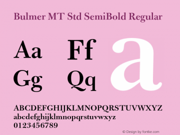 Bulmer MT Std SemiBold