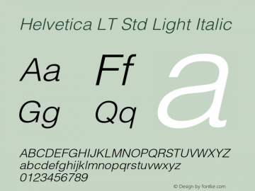 Helvetica LT Std Light