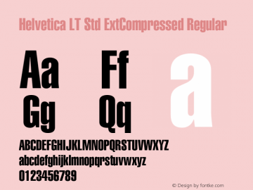 Helvetica LT Std ExtCompressed