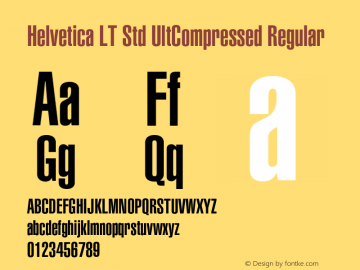 Helvetica LT Std UltCompressed