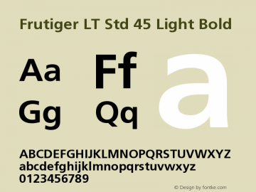 Frutiger LT Std 45 Light