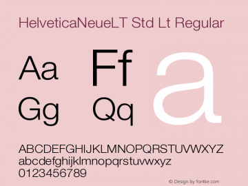 HelveticaNeueLT Std Lt