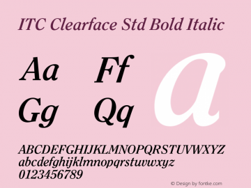 ITC Clearface Std Bold