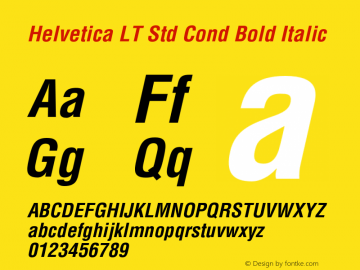 Helvetica LT Std Cond